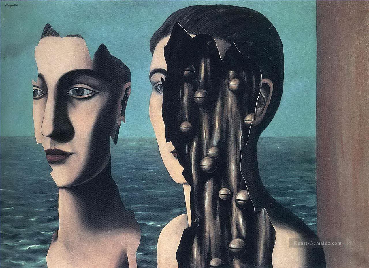 das Doppel Geheimnis 1927 Surrealismus Ölgemälde